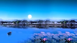 唯美的山水风景画高清风景壁纸