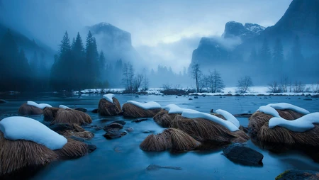 唯美的山水风景画高清风景壁纸