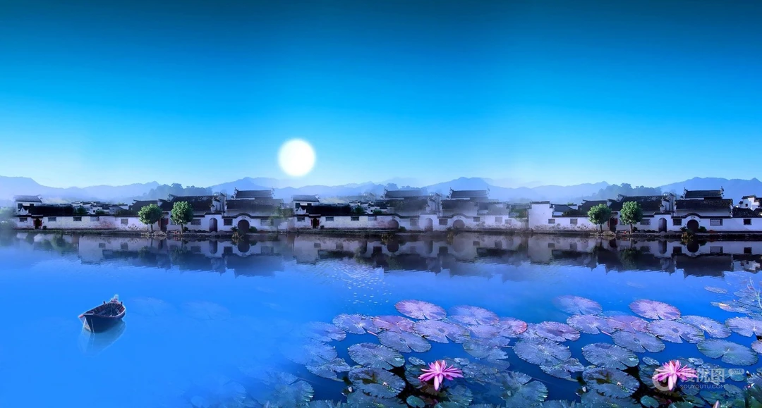 唯美的山水风景画高清风景壁纸