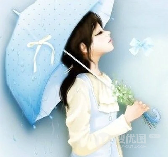 遮风挡雨~撑伞女孩动漫美图