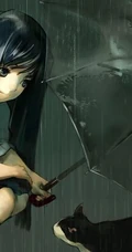 遮风挡雨~撑伞女孩动漫美图