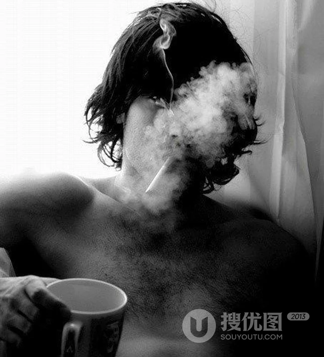 颓废的发~黑白欧美型男图片