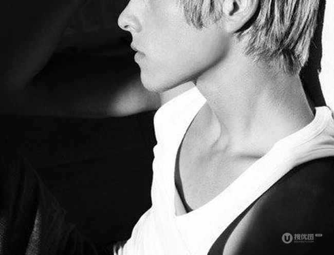 颓废的发~黑白欧美型男图片