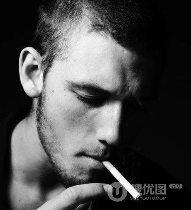 颓废的发~黑白欧美型男图片