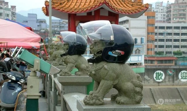 全副武装的石狮子