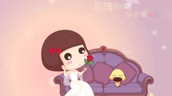 可爱卡通婚纱图片~玫瑰的刺