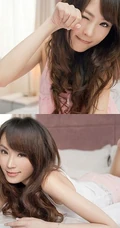 可爱长发可爱女生的搞怪室内照