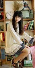 清新可爱女生 爱我生活唯美图片