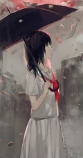 【小雨伞】二次元撑小雨伞唯美意境美图