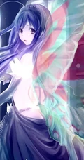 【蝴蝶飞】唯美蝴蝶少女插画图片
