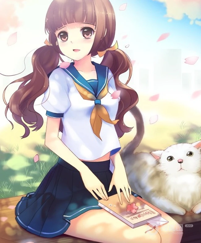 动漫插画手绘，清新淡雅风格唯美图片