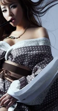 陌上桑，古装纸扇女生模特美图