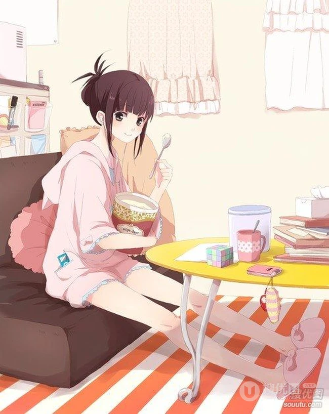 青葱岁月-女生治愈系超唯美插画背景图片 第8张