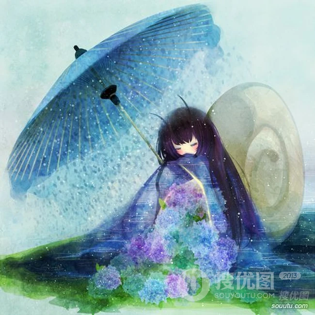 青葱岁月-女生治愈系超唯美插画背景图片 第6张