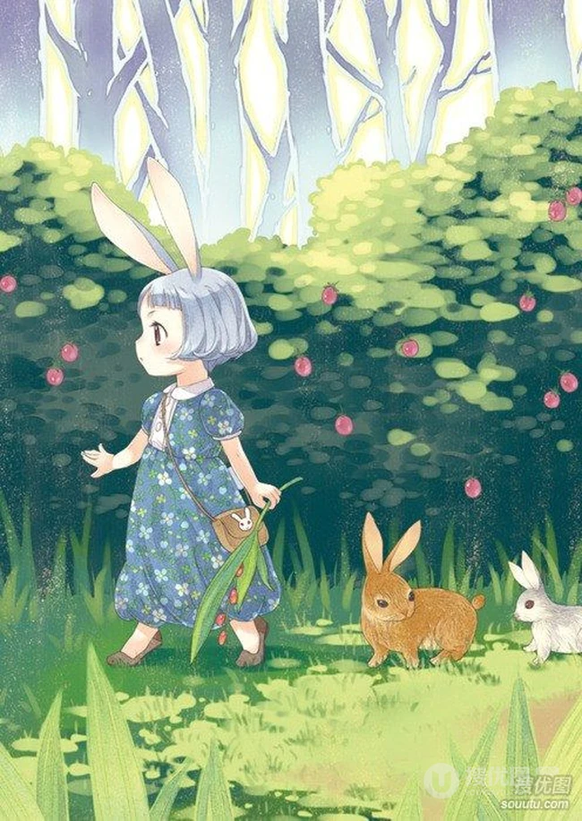 青葱岁月-女生治愈系超唯美插画背景图片 第13张