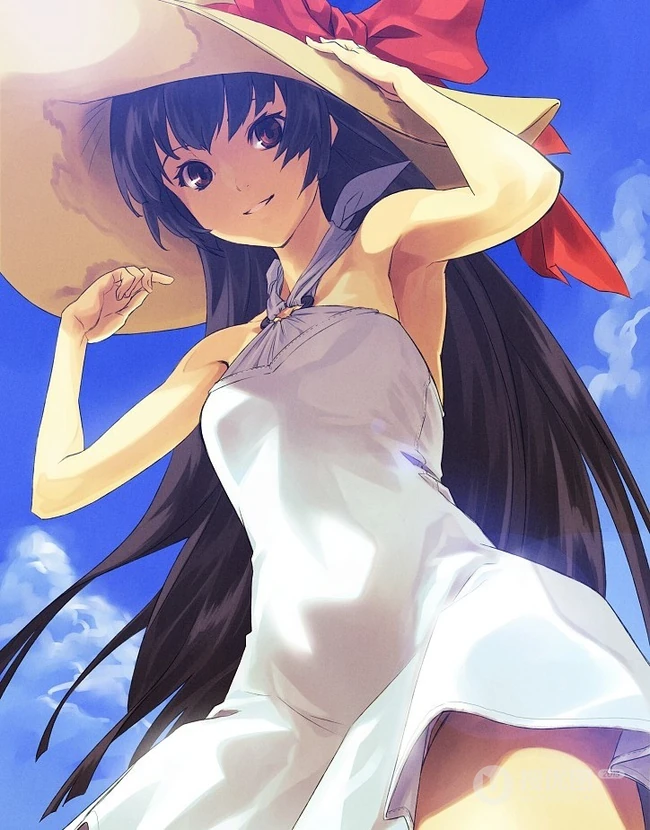 连衣裙少女，二次元梦幻唯美风风格