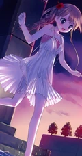 连衣裙少女，二次元梦幻唯美风风格