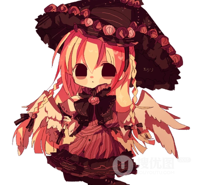 2+2萌少女 2只兔耳+2个可爱的大眼睛