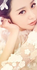 孙耀琦透明蕾丝连衣裙高清写真图片