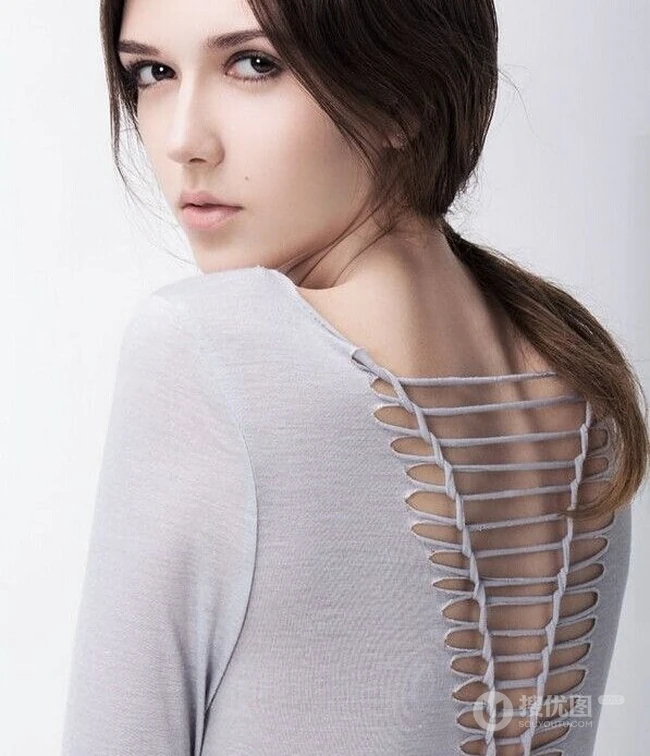 清新秀丽的欧美妹子 造型艺术写真广告图片