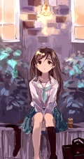 静夜的诗-二次元唯美动漫女孩插画