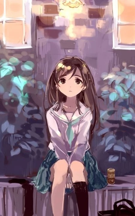 静夜的诗-二次元唯美动漫女孩插画