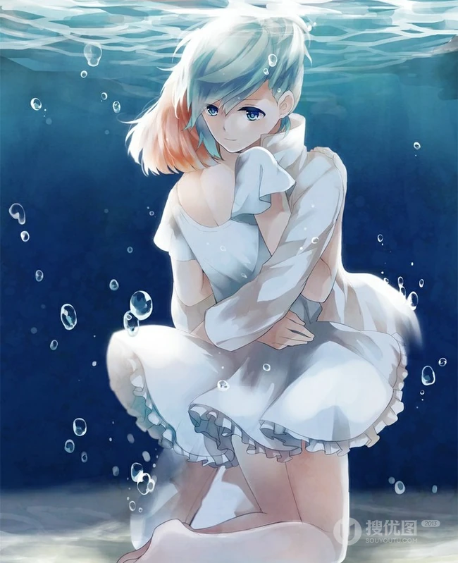 静夜的诗-二次元唯美动漫女孩插画