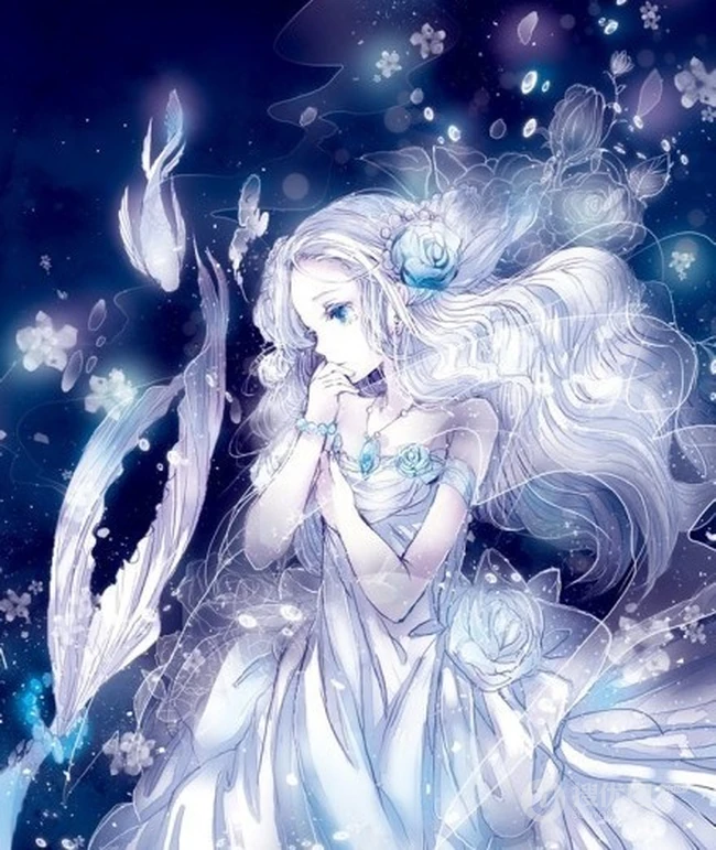 静夜的诗-二次元唯美动漫女孩插画