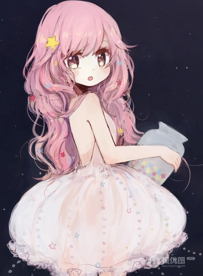 静夜的诗-二次元唯美动漫女孩插画