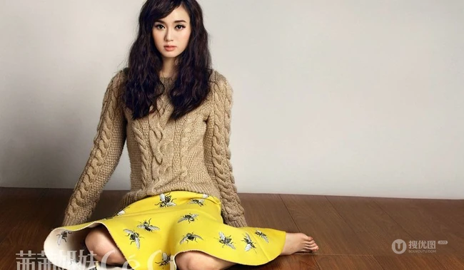 淑女江铠同小卷长发型高清图片