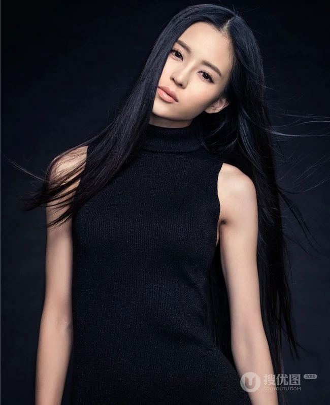 女明星温心高清图片 黑色优雅知性魅力