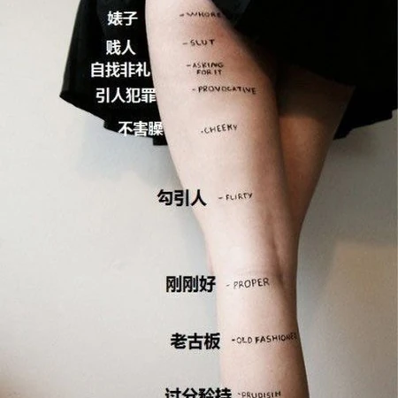 以裙子的长度论女生的人品