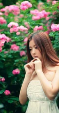 花间-清纯女生花间唯美图片