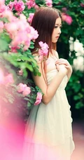 花间-清纯女生花间唯美图片