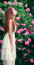 花间-清纯女生花间唯美图片