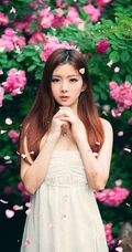 花间-清纯女生花间唯美图片