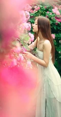 花间-清纯女生花间唯美图片