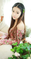 清新小碎花-气质连衣裙少女高清图片