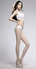 蓝燕清凉连衣裙大胆写真 简约上阵侧身露美乳