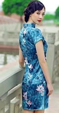杨柳细腰-气质旗袍女生江边纯美图片