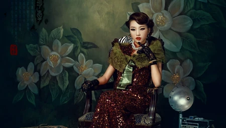 古典和旗袍美女电脑桌面壁纸