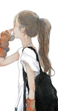 唯女生生手绘插画图片-最美的瞬间