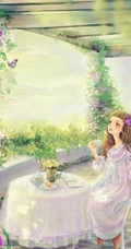 唯女生生手绘插画图片-最美的瞬间