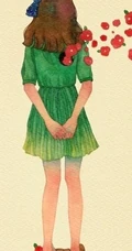 唯女生生手绘插画图片-最美的瞬间