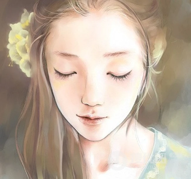 唯女生生手绘插画图片-最美的瞬间