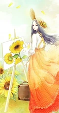 唯女生生手绘插画图片-最美的瞬间