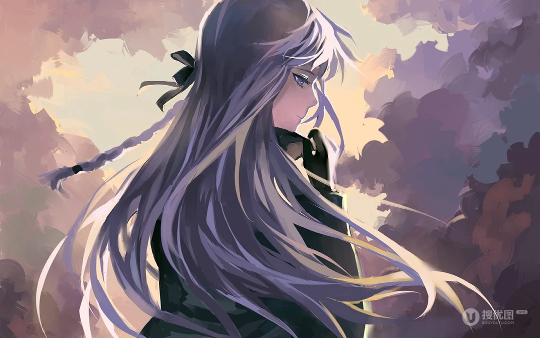 色彩缤纷的二次元动漫美少女壁纸下载