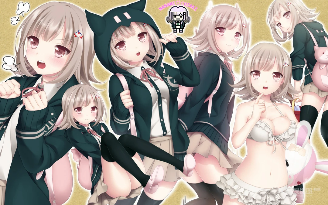 色彩缤纷的二次元动漫美少女壁纸下载