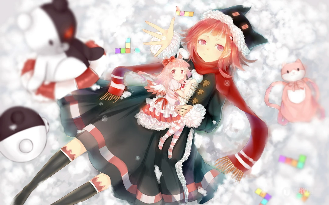 色彩缤纷的二次元动漫美少女壁纸下载