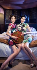 女生模特&ldquo;朱雯&rdquo;，&ldquo;朱静&rdquo;旗袍复古写真图片